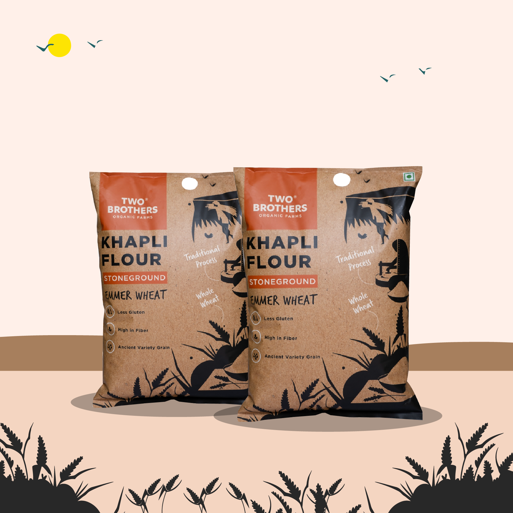 Shop Khapli Atta – Two Brothers India Organic Flour