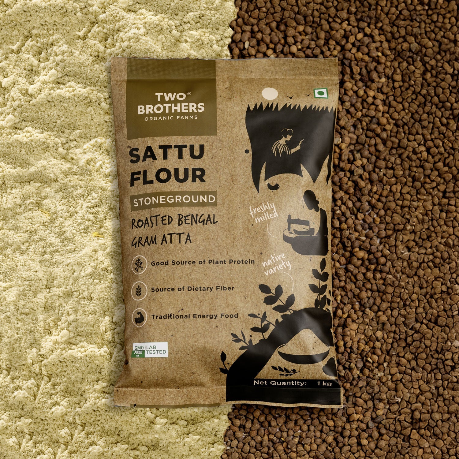 Buy now Sattu Atta, Stoneground 1kg
