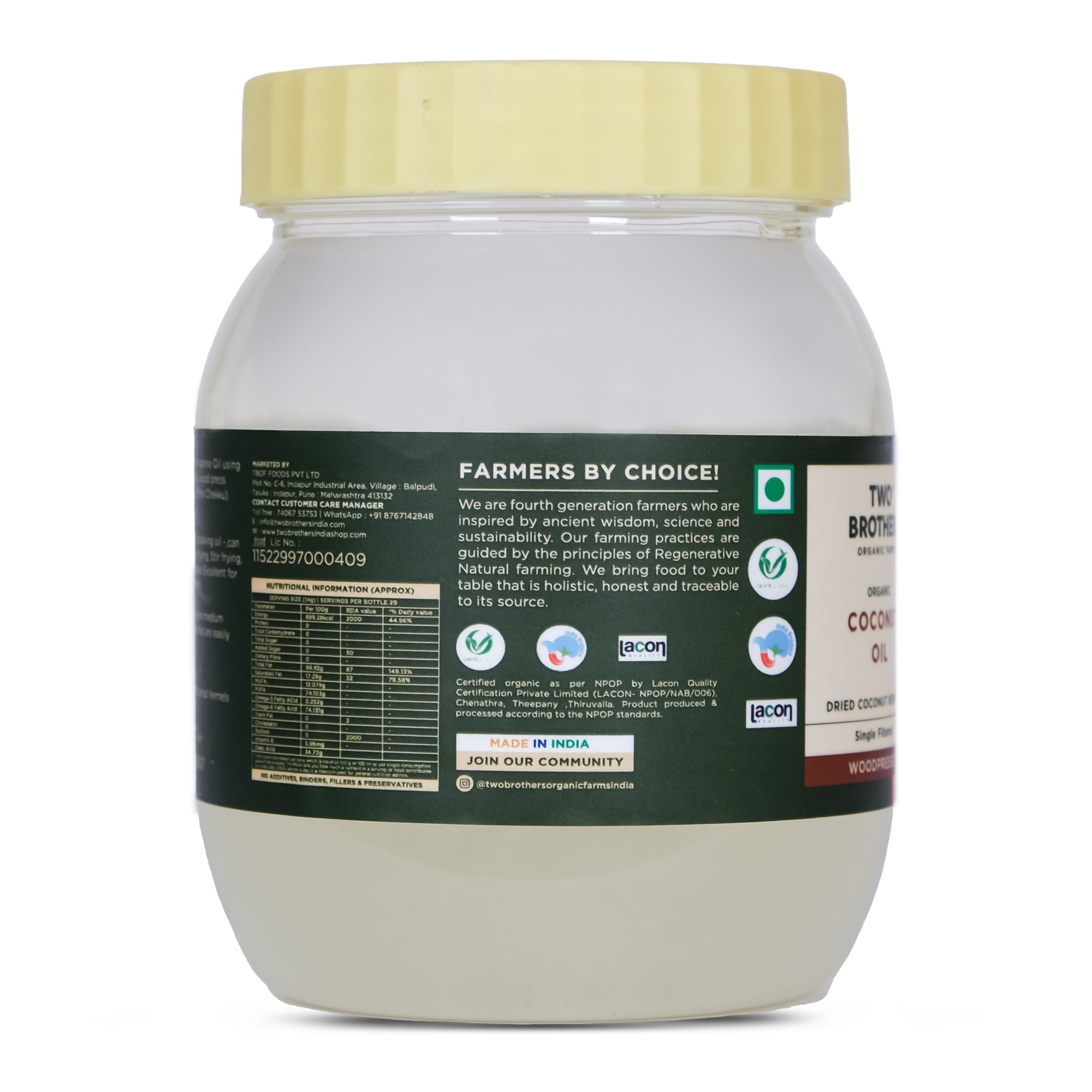 Coconut Oil, Wood-Pressed, Unrefined (500ml - Plastic Bottle)