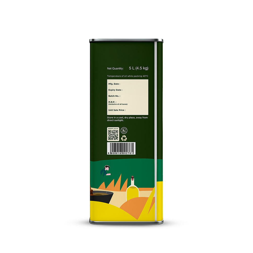 Groundnut Oil, Cold-Pressed, Single-filtered