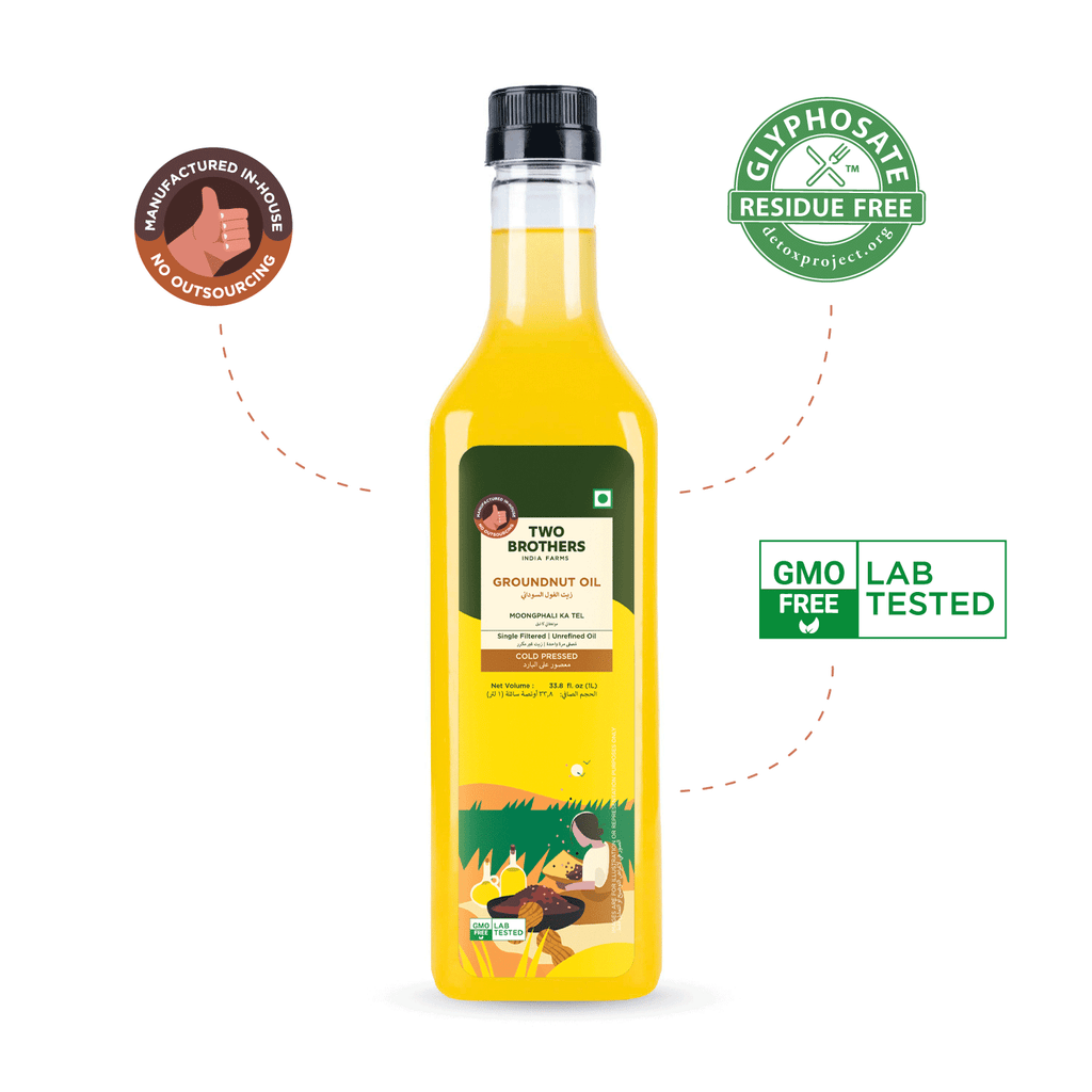 Groundnut Oil, Cold-Pressed, Single-filtered