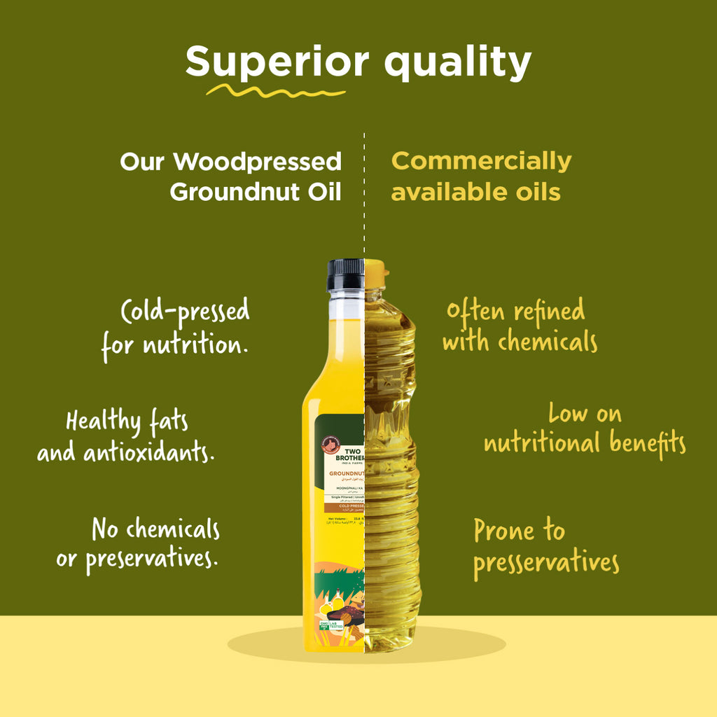 Groundnut Oil, Cold-Pressed, Single-filtered