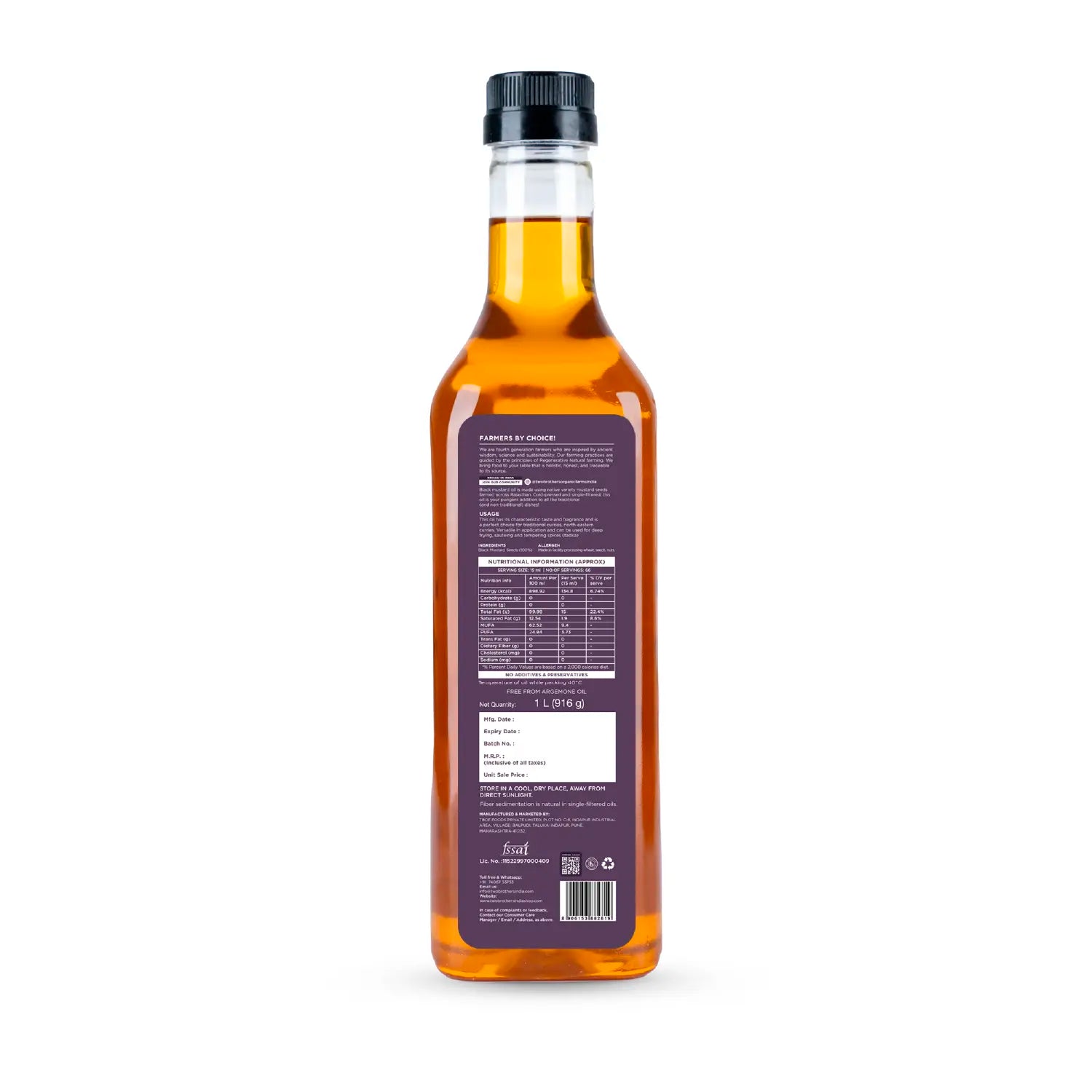 Black Mustard Oil I Cold-Pressed