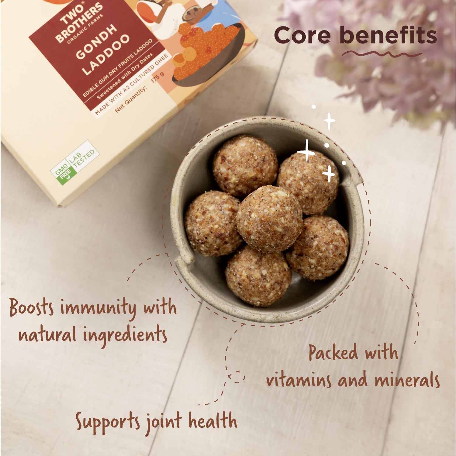 Online Shop online Dink Gondh (Edible Gum) Laddoo, No Sugar
