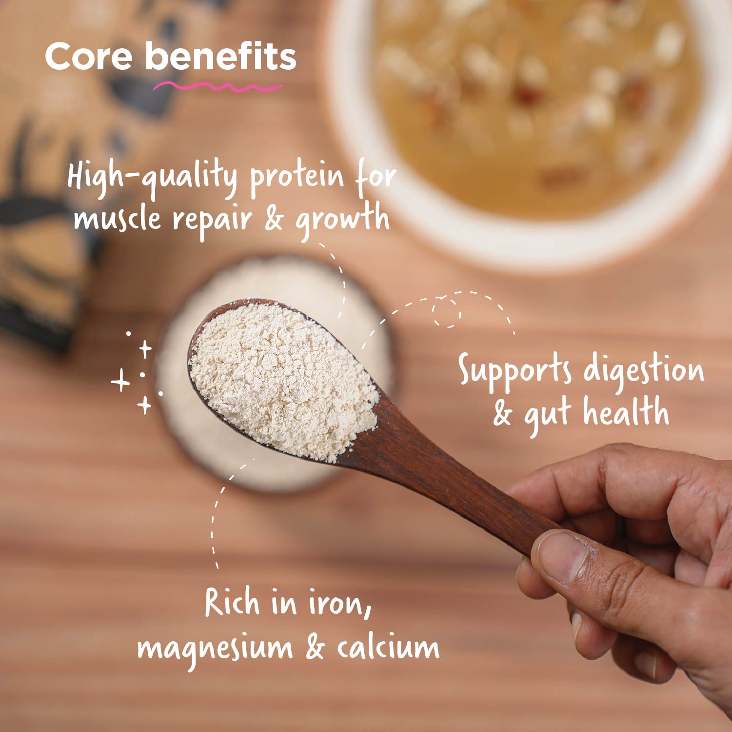 Sprouted Rajgira Atta (Sprouted Flour), 500 gms