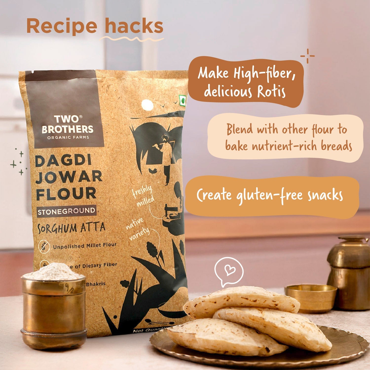 Shop Nutrient-Rich Desi Dagdi Jowar Atta