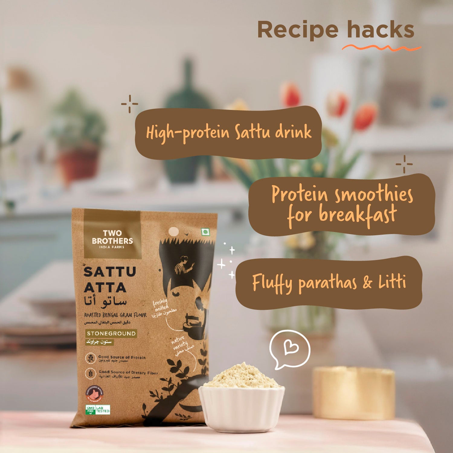 Sattu Atta, Stoneground 1kg